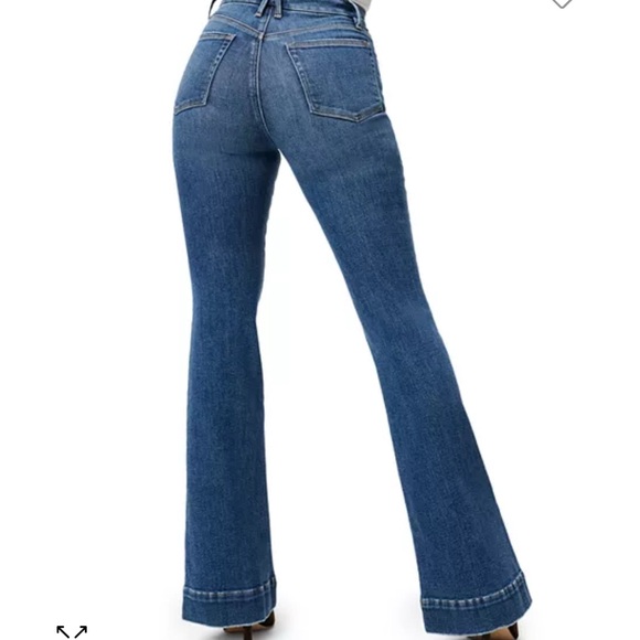 Good American Good Legs High Rise Flare Jeans Size 4 - Picture 3 of 12